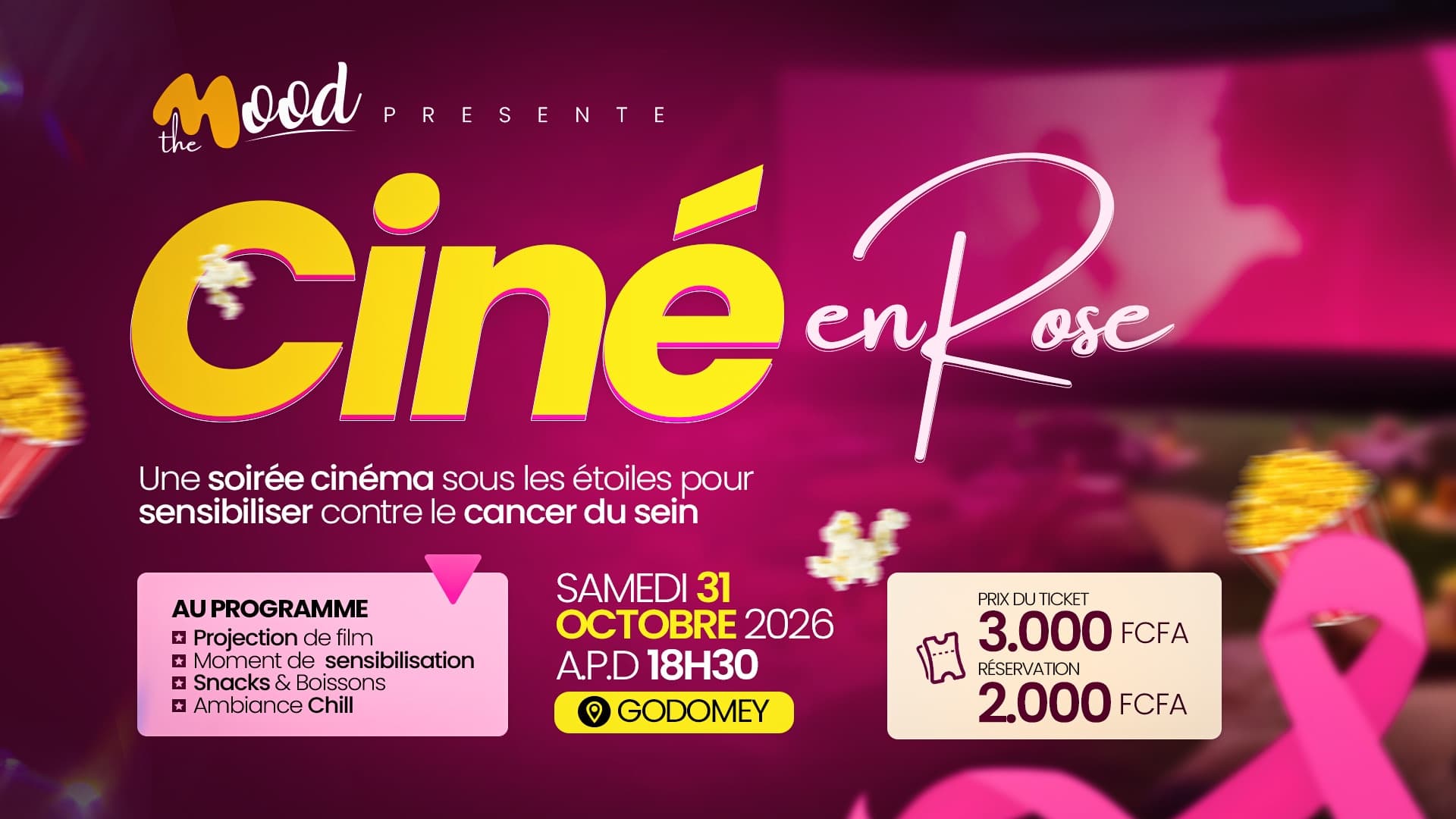 SOIRÉE CINÉ EN ROSE